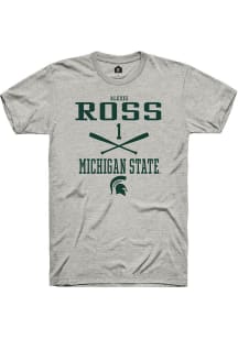 Alexis Ross  Michigan State Spartans Ash Rally NIL Sport Icon Short Sleeve T Shirt