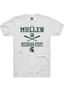 Ava Mullen  Michigan State Spartans White Rally NIL Sport Icon Short Sleeve T Shirt