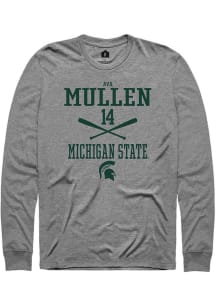 Ava Mullen  Michigan State Spartans Graphite Rally NIL Sport Icon Long Sleeve T Shirt