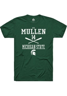 Ava Mullen  Michigan State Spartans Green Rally NIL Sport Icon Short Sleeve T Shirt