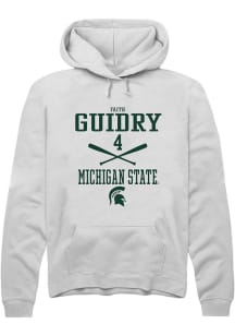 Faith Guidry  Rally Michigan State Spartans Mens White NIL Sport Icon Long Sleeve Hoodie