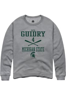 Faith Guidry  Rally Michigan State Spartans Mens Graphite NIL Sport Icon Long Sleeve Crew Sweats..