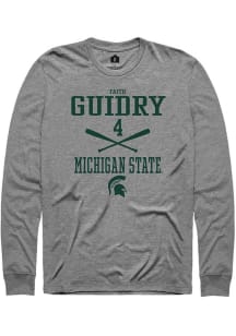 Faith Guidry  Michigan State Spartans Graphite Rally NIL Sport Icon Long Sleeve T Shirt