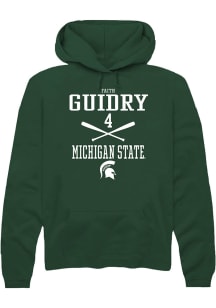 Faith Guidry  Rally Michigan State Spartans Mens Green NIL Sport Icon Long Sleeve Hoodie