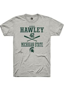 Hannah Hawley  Michigan State Spartans Ash Rally NIL Sport Icon Short Sleeve T Shirt