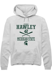 Hannah Hawley  Rally Michigan State Spartans Mens White NIL Sport Icon Long Sleeve Hoodie