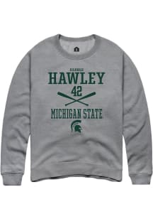 Hannah Hawley  Rally Michigan State Spartans Mens Graphite NIL Sport Icon Long Sleeve Crew Sweat..