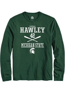 Hannah Hawley  Michigan State Spartans Green Rally NIL Sport Icon Long Sleeve T Shirt