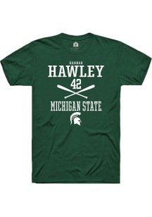 Hannah Hawley  Michigan State Spartans Green Rally NIL Sport Icon Short Sleeve T Shirt