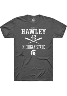 Hannah Hawley  Michigan State Spartans Dark Grey Rally NIL Sport Icon Short Sleeve T Shirt