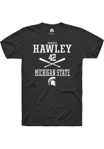 Hannah Hawley  Michigan State Spartans Black Rally NIL Sport Icon Short Sleeve T Shirt