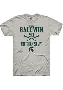Sierra Baldwin  Michigan State Spartans Ash Rally NIL Sport Icon Short Sleeve T Shirt