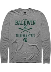 Sierra Baldwin  Michigan State Spartans Graphite Rally NIL Sport Icon Long Sleeve T Shirt