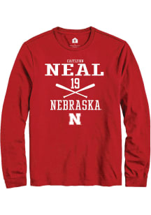 Caitlynn Neal  Nebraska Cornhuskers Red Rally NIL Sport Icon Long Sleeve T Shirt
