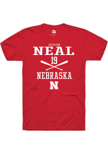 Caitlynn Neal  Nebraska Cornhuskers Red Rally NIL Sport Icon Short Sleeve T Shirt
