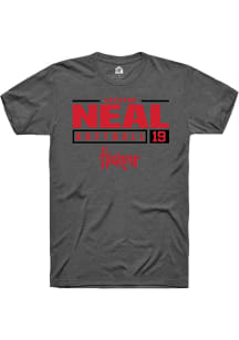 Caitlynn Neal  Nebraska Cornhuskers Grey Rally NIL Stacked Box Short Sleeve T Shirt