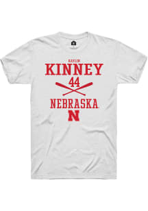 Kaylin Kinney  Nebraska Cornhuskers White Rally NIL Sport Icon Short Sleeve T Shirt