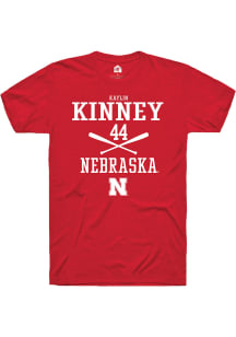 Kaylin Kinney  Nebraska Cornhuskers Red Rally NIL Sport Icon Short Sleeve T Shirt