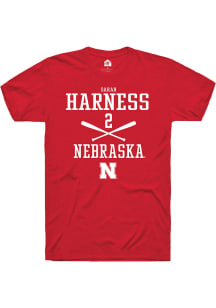 Sarah Harness  Nebraska Cornhuskers Red Rally NIL Sport Icon Short Sleeve T Shirt