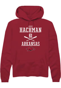 Adam Hachman  Rally Arkansas Razorbacks Mens Red NIL Sport Icon Long Sleeve Hoodie