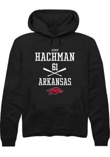 Adam Hachman  Rally Arkansas Razorbacks Mens Black NIL Sport Icon Long Sleeve Hoodie