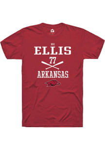 Bri Ellis  Arkansas Razorbacks Red Rally NIL Sport Icon Short Sleeve T Shirt