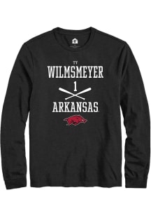 Ty Wilmsmeyer  Arkansas Razorbacks Black Rally NIL Sport Icon Long Sleeve T Shirt