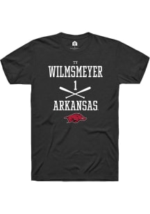 Ty Wilmsmeyer  Arkansas Razorbacks Black Rally NIL Sport Icon Short Sleeve T Shirt