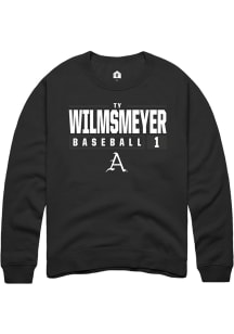 Ty Wilmsmeyer  Rally Arkansas Razorbacks Mens Black NIL Stacked Box Long Sleeve Crew Sweatshirt