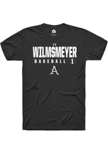 Ty Wilmsmeyer  Arkansas Razorbacks Black Rally NIL Stacked Box Short Sleeve T Shirt
