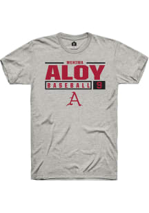 Wehiwa Aloy  Arkansas Razorbacks Ash Rally NIL Stacked Box Short Sleeve T Shirt