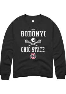 Aiden Bodonyi  Rally Ohio State Buckeyes Mens Black NIL Sport Icon Long Sleeve Crew Sweatshirt