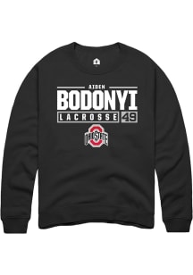 Aiden Bodonyi  Rally Ohio State Buckeyes Mens Black NIL Stacked Box Long Sleeve Crew Sweatshirt