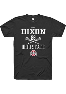 Alex Dixon  Ohio State Buckeyes Black Rally NIL Sport Icon Short Sleeve T Shirt