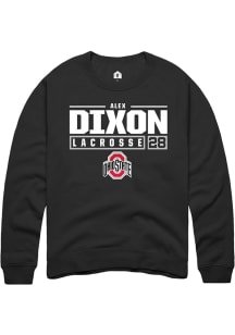 Alex Dixon  Rally Ohio State Buckeyes Mens Black NIL Stacked Box Long Sleeve Crew Sweatshirt