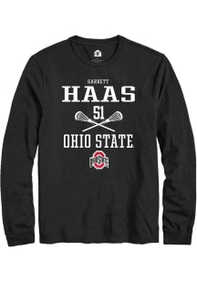 Garrett Haas  Ohio State Buckeyes Black Rally NIL Sport Icon Long Sleeve T Shirt