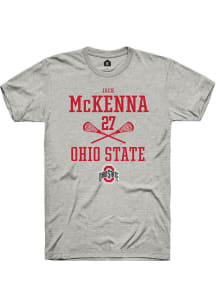 Jack McKenna  Ohio State Buckeyes Ash Rally NIL Sport Icon Short Sleeve T Shirt