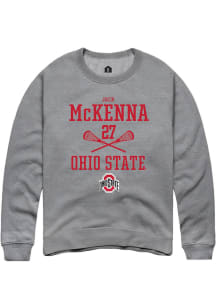 Jack McKenna  Rally Ohio State Buckeyes Mens Grey NIL Sport Icon Long Sleeve Crew Sweatshirt