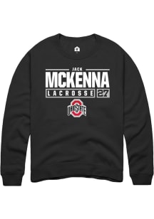 Jack McKenna  Rally Ohio State Buckeyes Mens Black NIL Stacked Box Long Sleeve Crew Sweatshirt