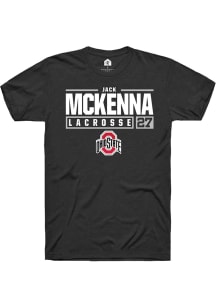 Jack McKenna  Ohio State Buckeyes Black Rally NIL Stacked Box Short Sleeve T Shirt