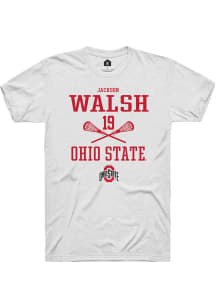 Jackson Walsh  Ohio State Buckeyes White Rally NIL Sport Icon Short Sleeve T Shirt