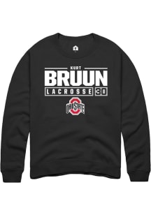 Kurt Bruun  Rally Ohio State Buckeyes Mens Black NIL Stacked Box Long Sleeve Crew Sweatshirt
