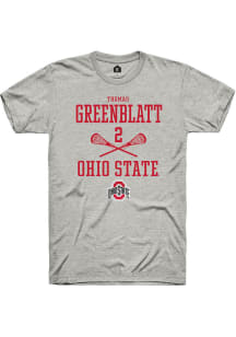 Thomas Greenblatt  Ohio State Buckeyes Grey Rally NIL Sport Icon Short Sleeve T Shirt