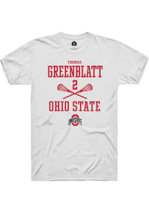 Thomas Greenblatt  Ohio State Buckeyes White Rally NIL Sport Icon Short Sleeve T Shirt