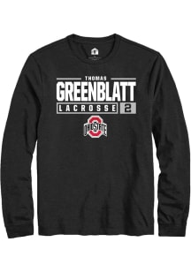 Thomas Greenblatt  Ohio State Buckeyes Black Rally NIL Stacked Box Long Sleeve T Shirt