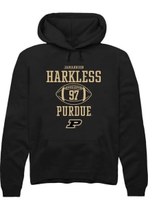 Jamarrion Harkless Rally Mens Black Purdue Boilermakers NIL Sport Icon Hooded Sweatshirt