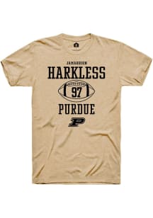 Jamarrion Harkless Gold Purdue Boilermakers NIL Sport Icon Short Sleeve T Shirt