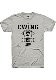 Tom Ewing Ash Purdue Boilermakers NIL Sport Icon Short Sleeve T Shirt