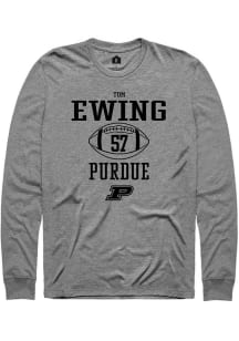 Tom Ewing Rally Mens Graphite Purdue Boilermakers NIL Sport Icon Tee