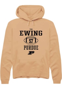 Tom Ewing Rally Mens Gold Purdue Boilermakers NIL Sport Icon Hooded Sweatshirt
